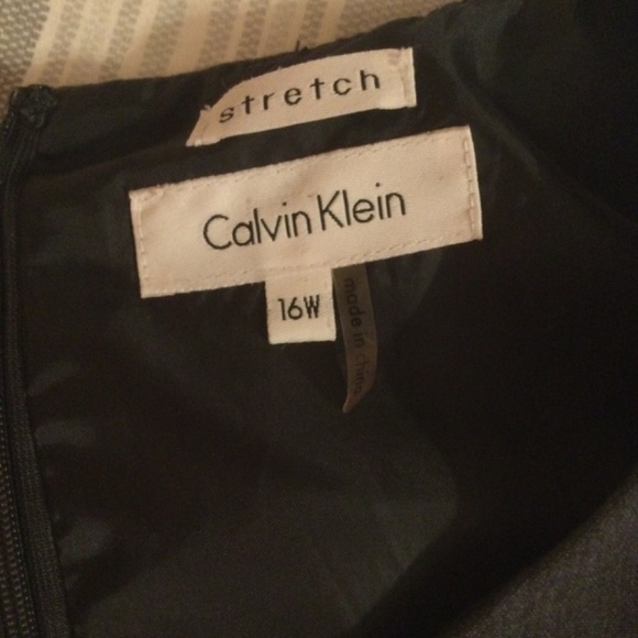 Calvin Klein Grey Shift Dress with Stretch - Picture 2 of 6